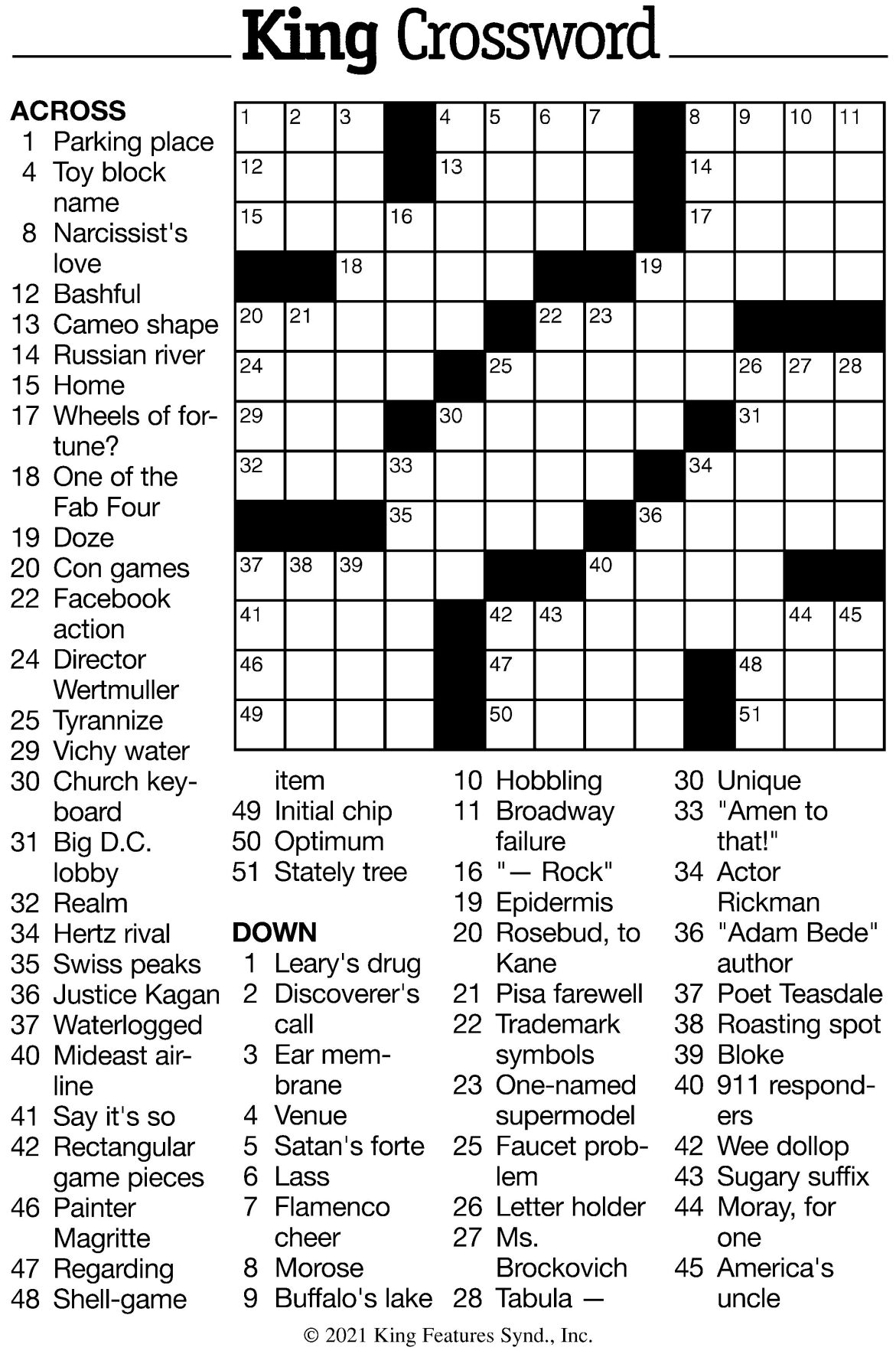 7/9 Crossword Puzzle